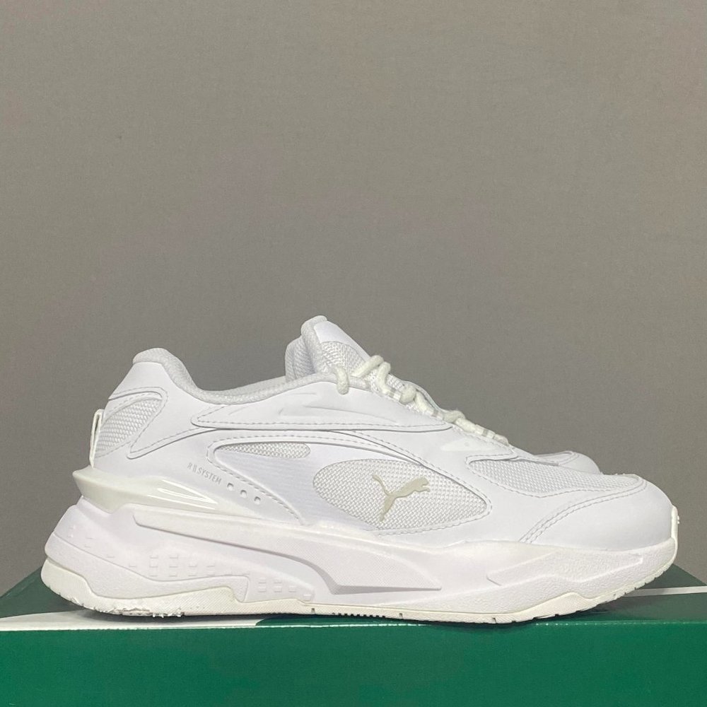 Puma RS-Fast Junior / Grade School Sneakers (Triple White) 382060-02 NEW